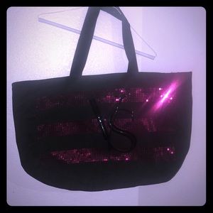 Victoria Secret sequined tote bag